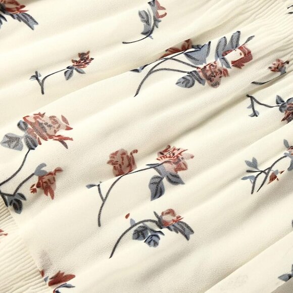 Maxi Skirts for Women Pleated Long Flowy Chiffon Elastic Waist Tiered A Line Ski - Picture 5 of 7